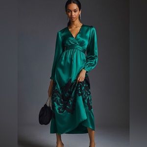 Nikasha Embroidered Satin Dress NWT/ Brand New